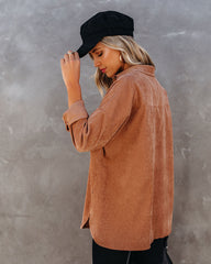 Reilly Corduroy Button Down Pocket Top - Camel Oshnow