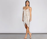 Remi Sequin Wrap Dress Oshnow