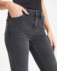 Reno Mid Rise Stretch Skinny Jeans - Charcoal Oshnow