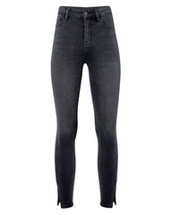 Reno Mid Rise Stretch Skinny Jeans - Charcoal Oshnow