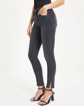 Reno Mid Rise Stretch Skinny Jeans - Charcoal Oshnow