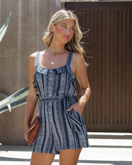 Requiem Printed Pocketed Romper Oshnow