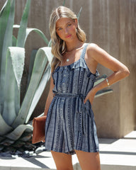 Requiem Printed Pocketed Romper Oshnow