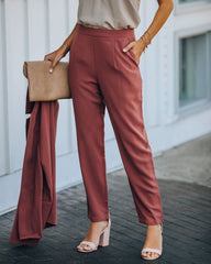 Respect Pocketed High Rise Trousers Oshnow