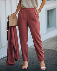 Respect Pocketed High Rise Trousers Oshnow