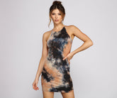 Retro Vibes Tie Dye Mini Dress Oshnow