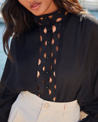 Revitalizing Statement Sleeve Button Down Top Oshnow
