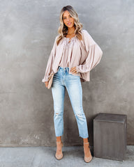 River Bend Peasant Blouse - Oatmeal Oshnow