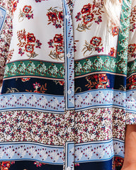 Rochester Printed Satin Button Down Tunic Oshnow