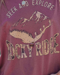 Rocky Ridge Distressed Cotton Tee Oshnow
