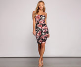 Romantic Beauty Floral Midi Dress Oshnow