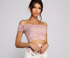 Romantic Floral And Lace Off-The-Shoulder Mini Dress Oshnow