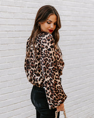 Rori Twist Front Leopard Blouse Oshnow