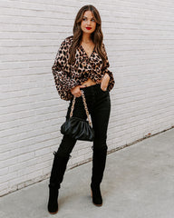 Rori Twist Front Leopard Blouse Oshnow