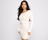 Rory Formal Sequin Mini Dress Oshnow