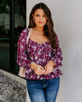 Rosalie Floral Babydoll Blouse Oshnow