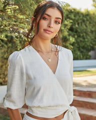 Rosemead Wrap Crop Top Oshnow