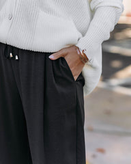 Roxy Pocketed High Rise Joggers - Black Oshnow