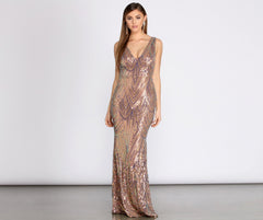 Ruby Formal Sleeveless Sequin Dress Oshnow
