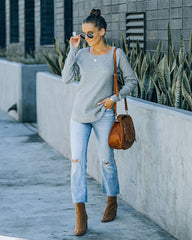 Rudra Thermal Knit Top - Heather Grey Oshnow