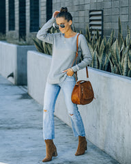 Rudra Thermal Knit Top - Heather Grey Oshnow