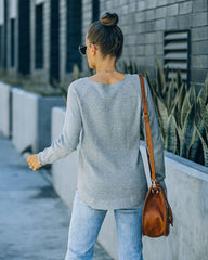 Rudra Thermal Knit Top - Heather Grey Oshnow