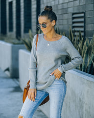 Rudra Thermal Knit Top - Heather Grey Oshnow