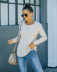 Rudra Thermal Knit Top - Oatmeal Oshnow