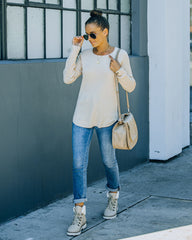 Rudra Thermal Knit Top - Oatmeal Oshnow