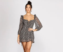 Ruffle Me Up Chiffon Mini Dress Oshnow