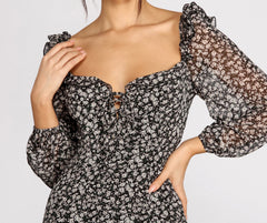 Ruffle Me Up Chiffon Mini Dress Oshnow