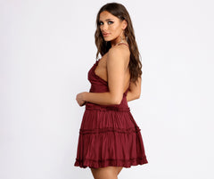 Ruffle Ride Skater Dress Oshnow