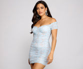 Ruffle Romance Floral Off The Shoulder Dress Oshnow