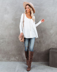 Rufus Contrast Knit Top - Ivory Oshnow