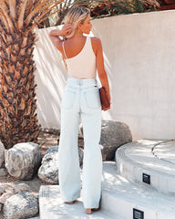 Rumor Cotton Blend Asymmetrical Tank - Ivory Oshnow