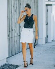 Rush Cotton Mineral Wash Bodysuit - Charcoal Oshnow