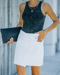 Rush Cotton Mineral Wash Bodysuit - Charcoal Oshnow