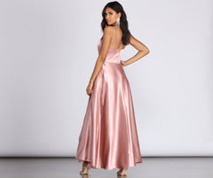 Ryder Satin A-Line Gown Oshnow