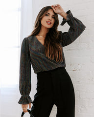 Sabina Metallic Bodysuit - Multi Oshnow