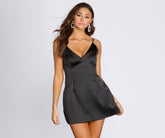 Satin Chic Mini Dress Oshnow