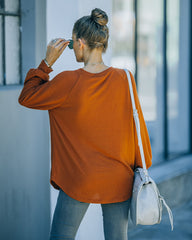 Serafina Knit Raglan Top - Camel Oshnow