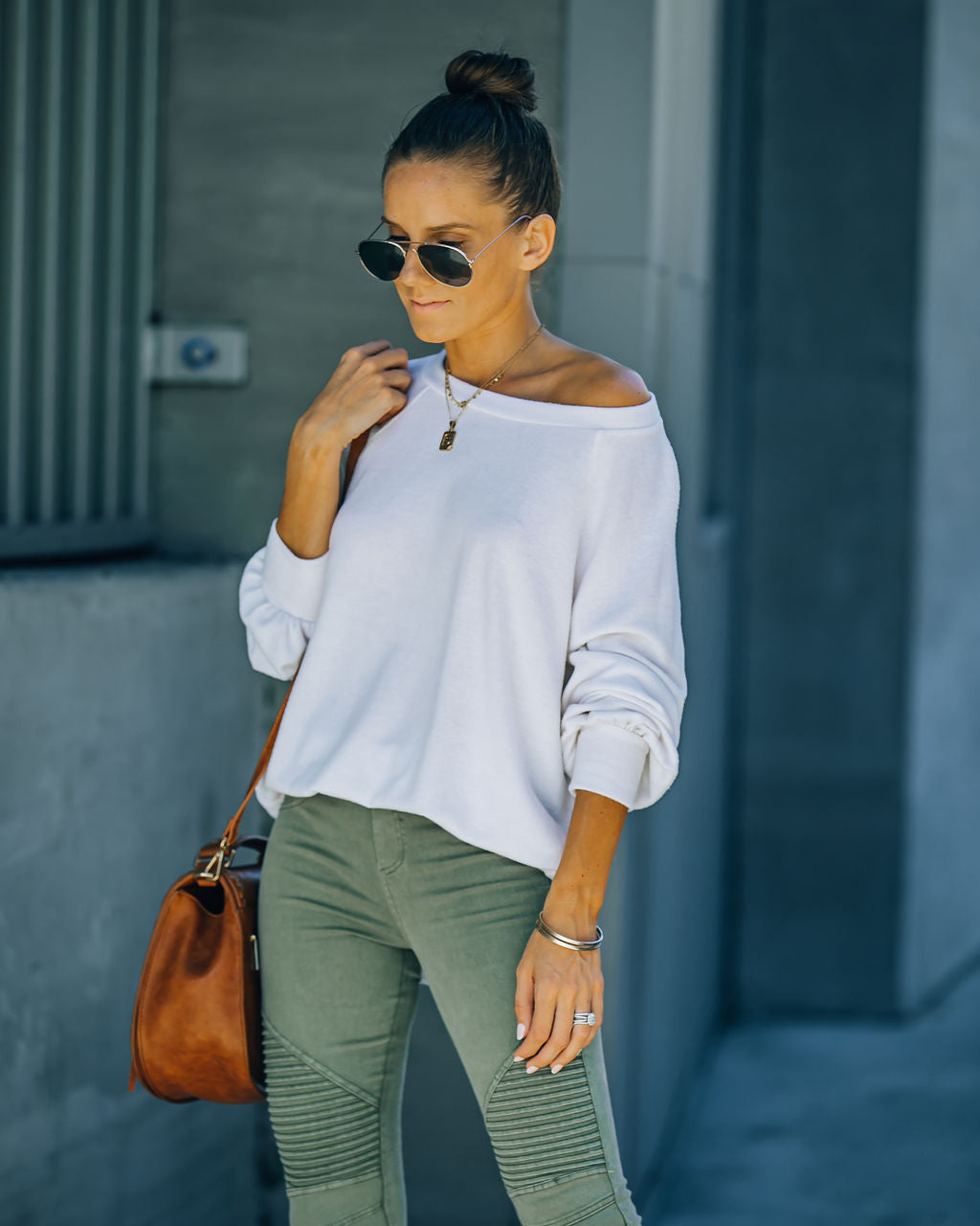 Serafina Knit Raglan Top - Ivory Oshnow