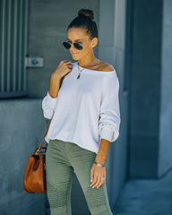 Serafina Knit Raglan Top - Ivory Oshnow