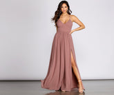 Shailene Lace Back Chiffon Formal Dress Oshnow