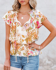 Shake It Off Floral Peplum Blouse Oshnow