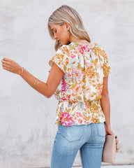 Shake It Off Floral Peplum Blouse Oshnow