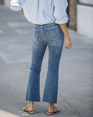 Shane Distressed High Rise Stretch Crop Flare Jeans Oshnow