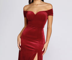 Shania Formal Velvet Sweetheart Dress Oshnow