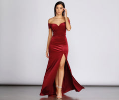 Shania Formal Velvet Sweetheart Dress Oshnow