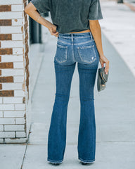 Shelly Distressed Flare Denim - SALE Oshnow